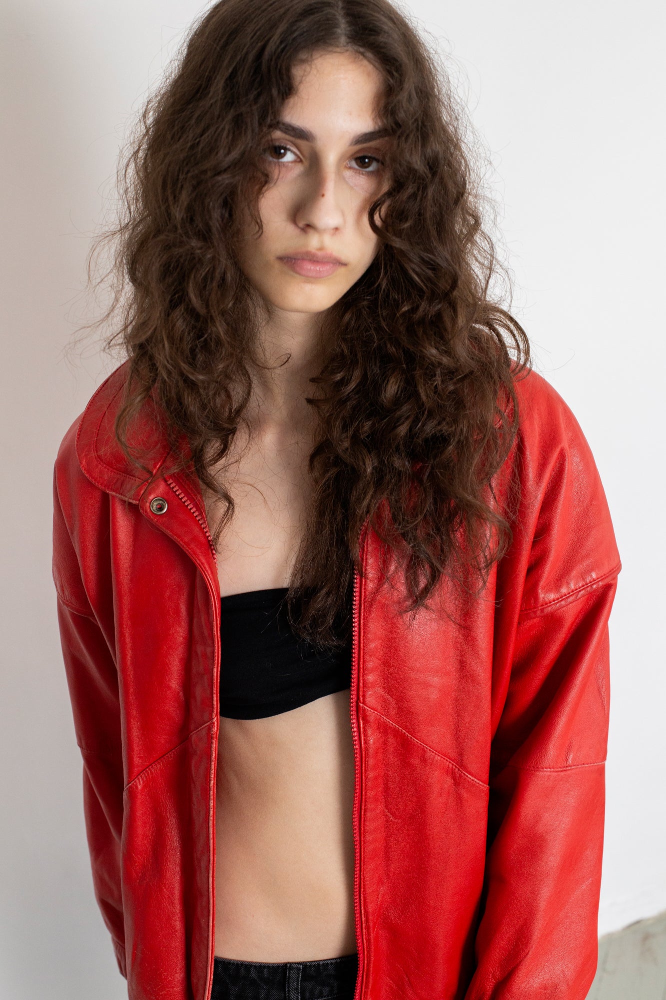 Vintage Red Leather Jacket