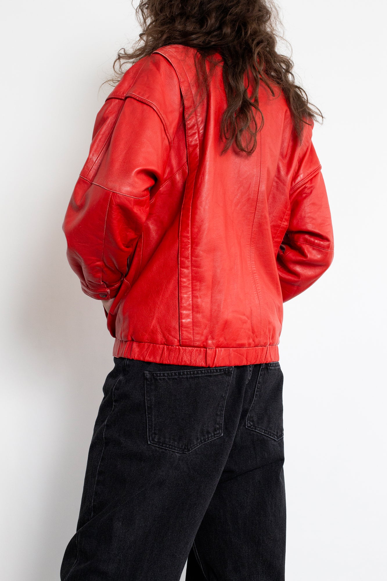 Vintage Red Leather Jacket