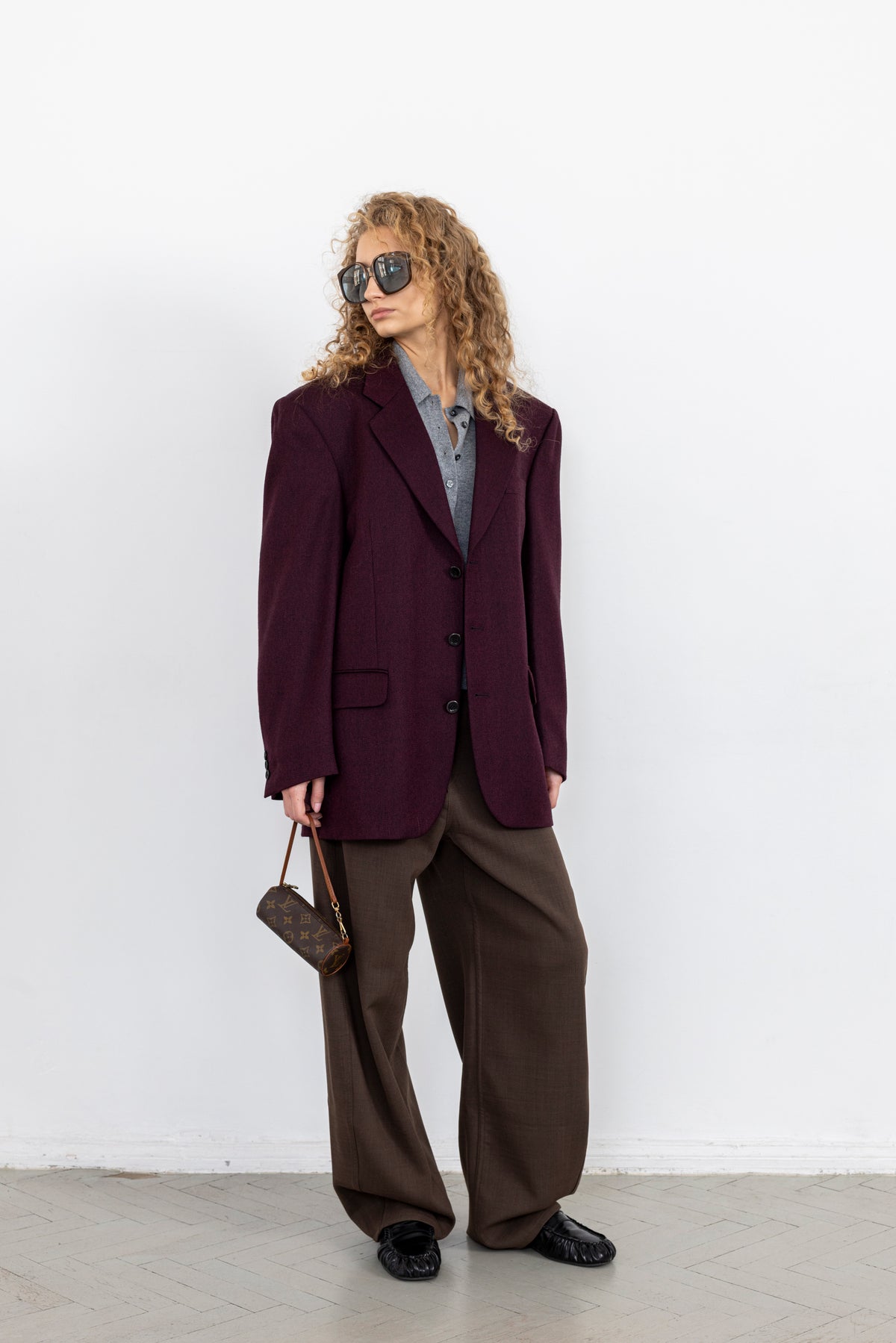 Vintage Aubergine Blazer