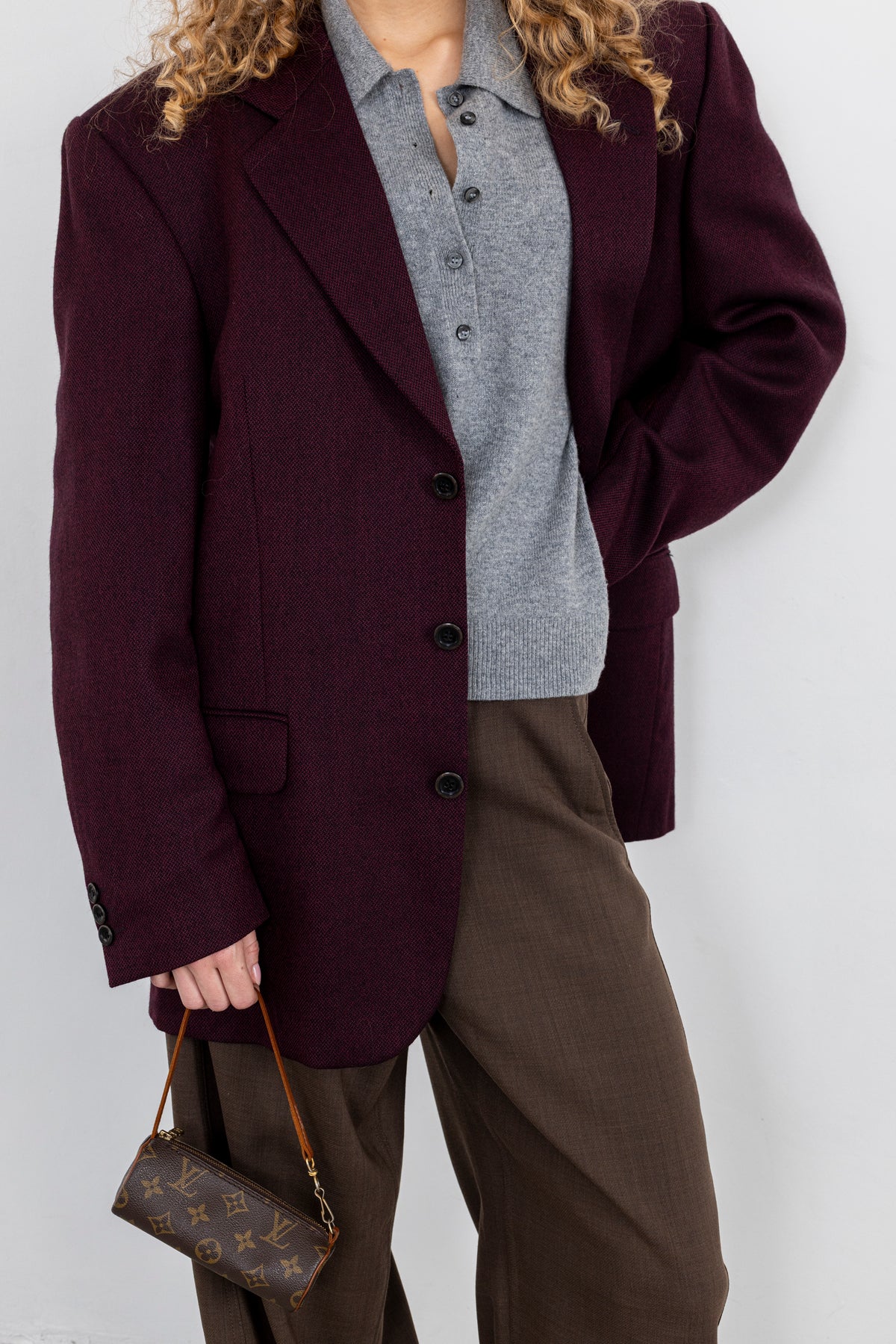 Vintage Aubergine Blazer