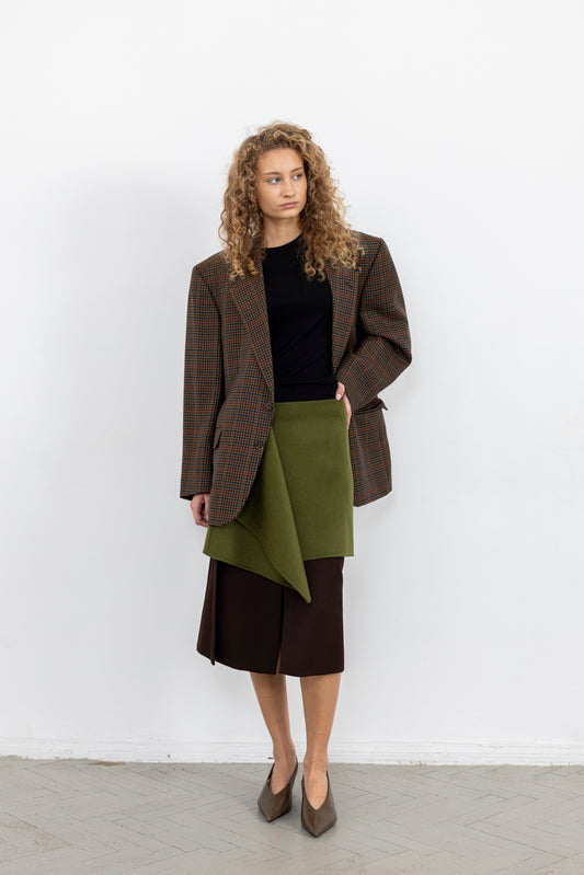 Vintage Brown Houndstooth 100% Wool Blazer