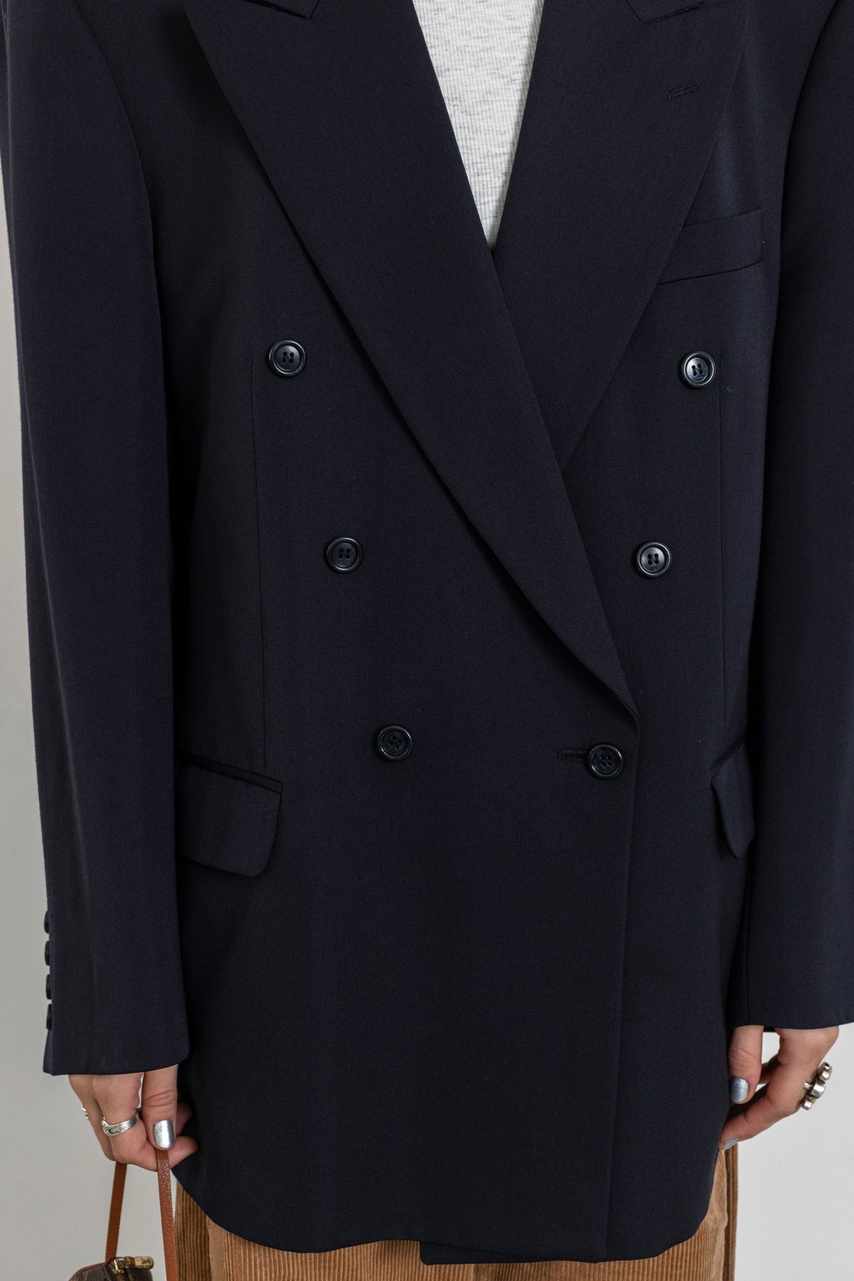Vintage Navy Double Breasted Blazer