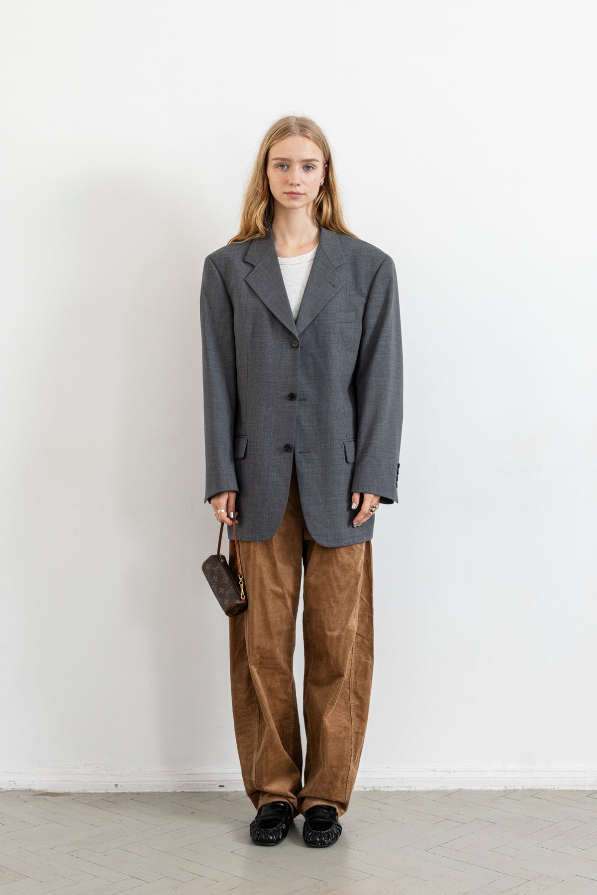 Vintage Grey Wool Blazer
