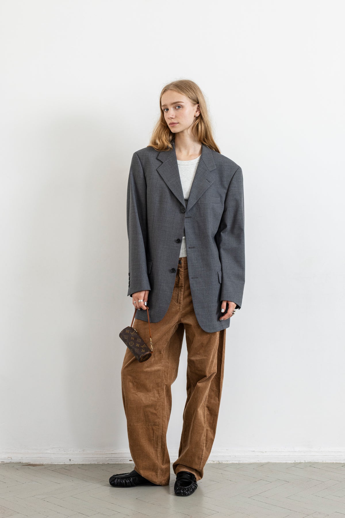 Vintage Grey Wool Blazer