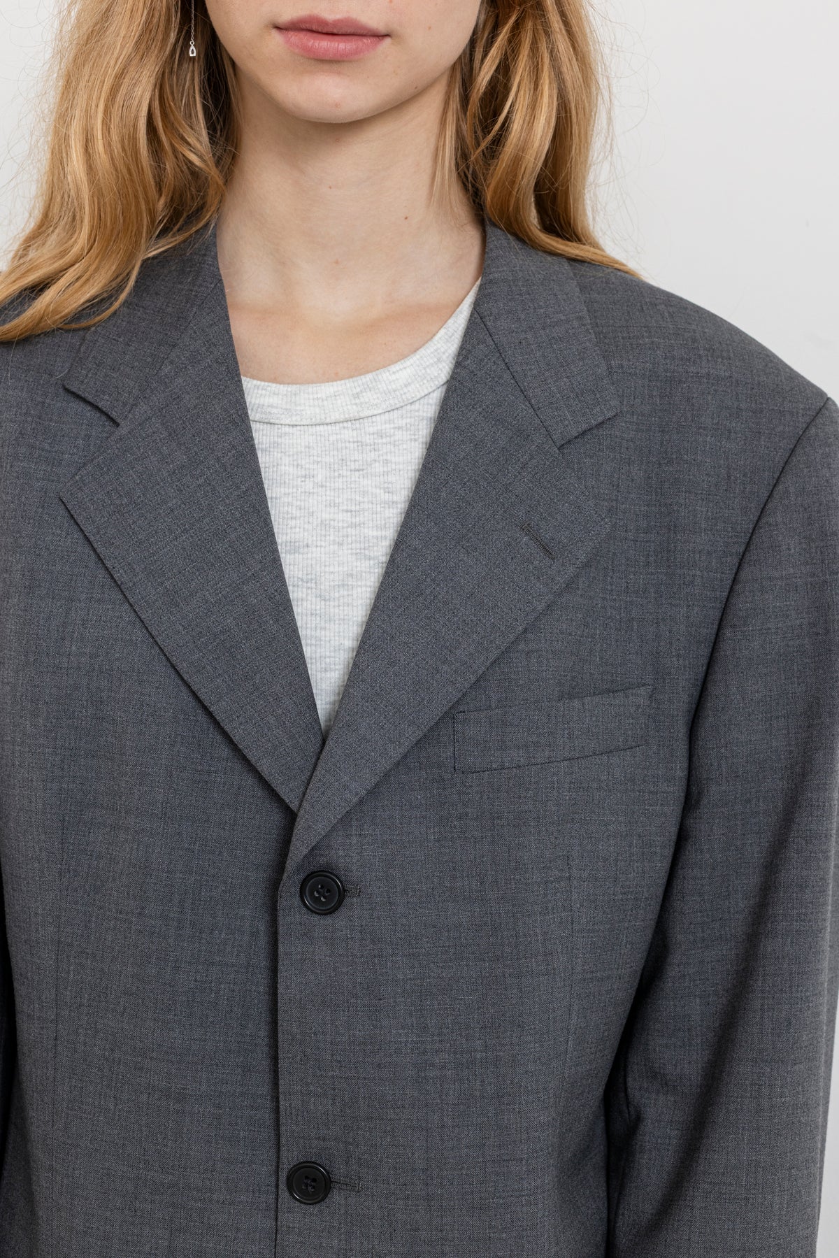 Vintage Grey Wool Blazer