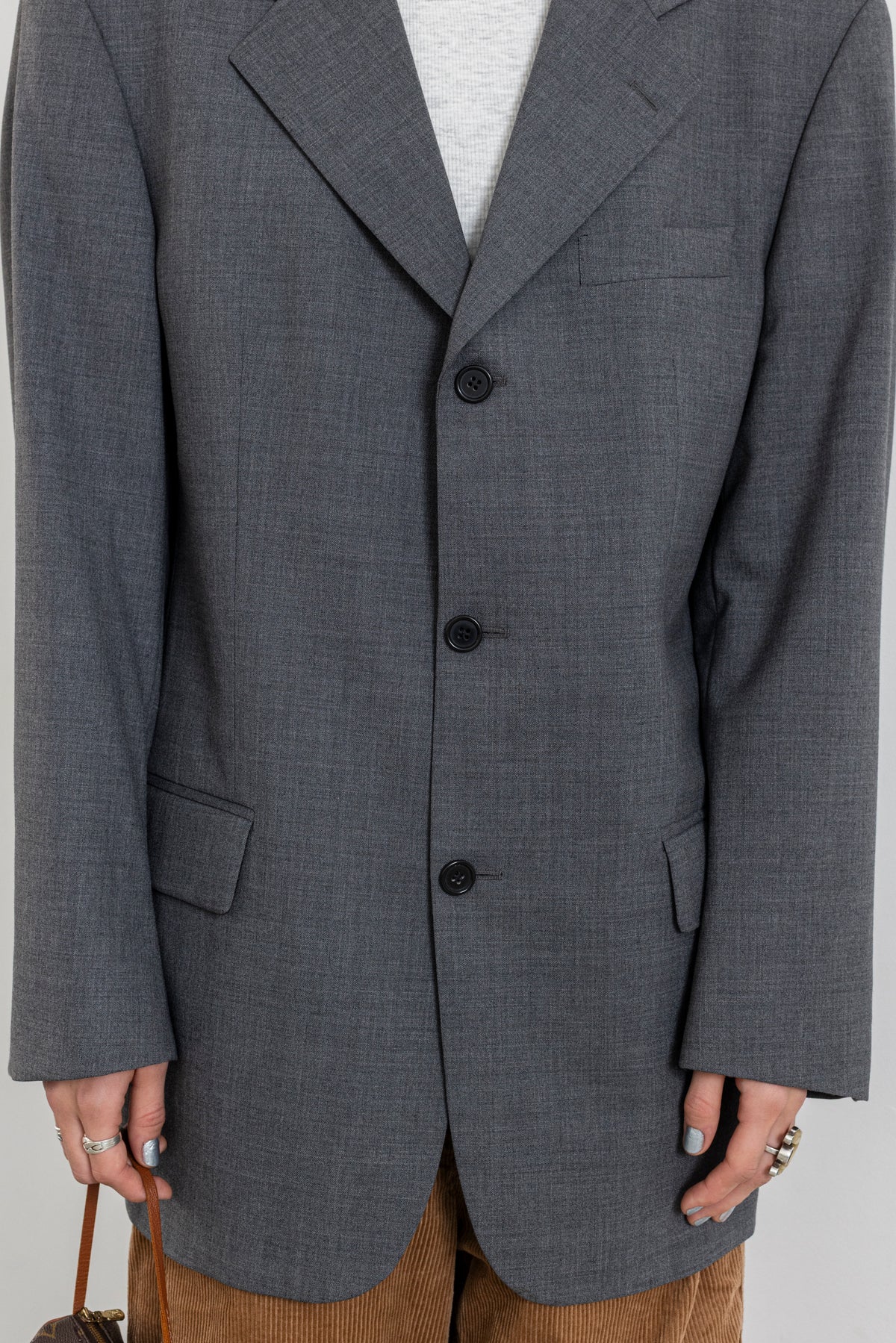 Vintage Grey Wool Blazer