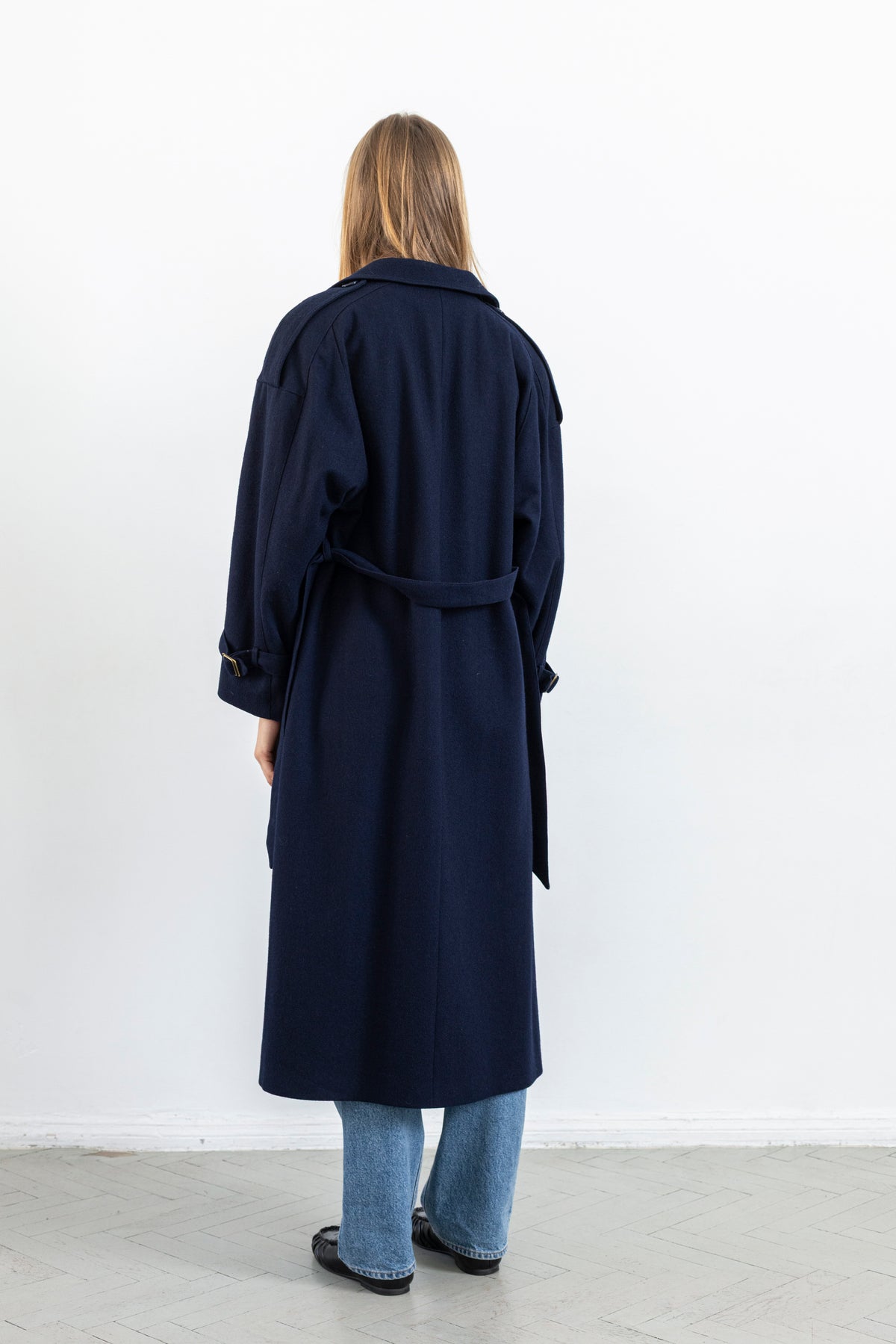 Vintage Navy Wool Coat