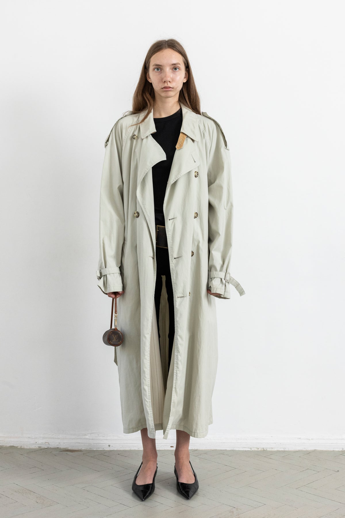 Vintage Light Beige Trench Coat