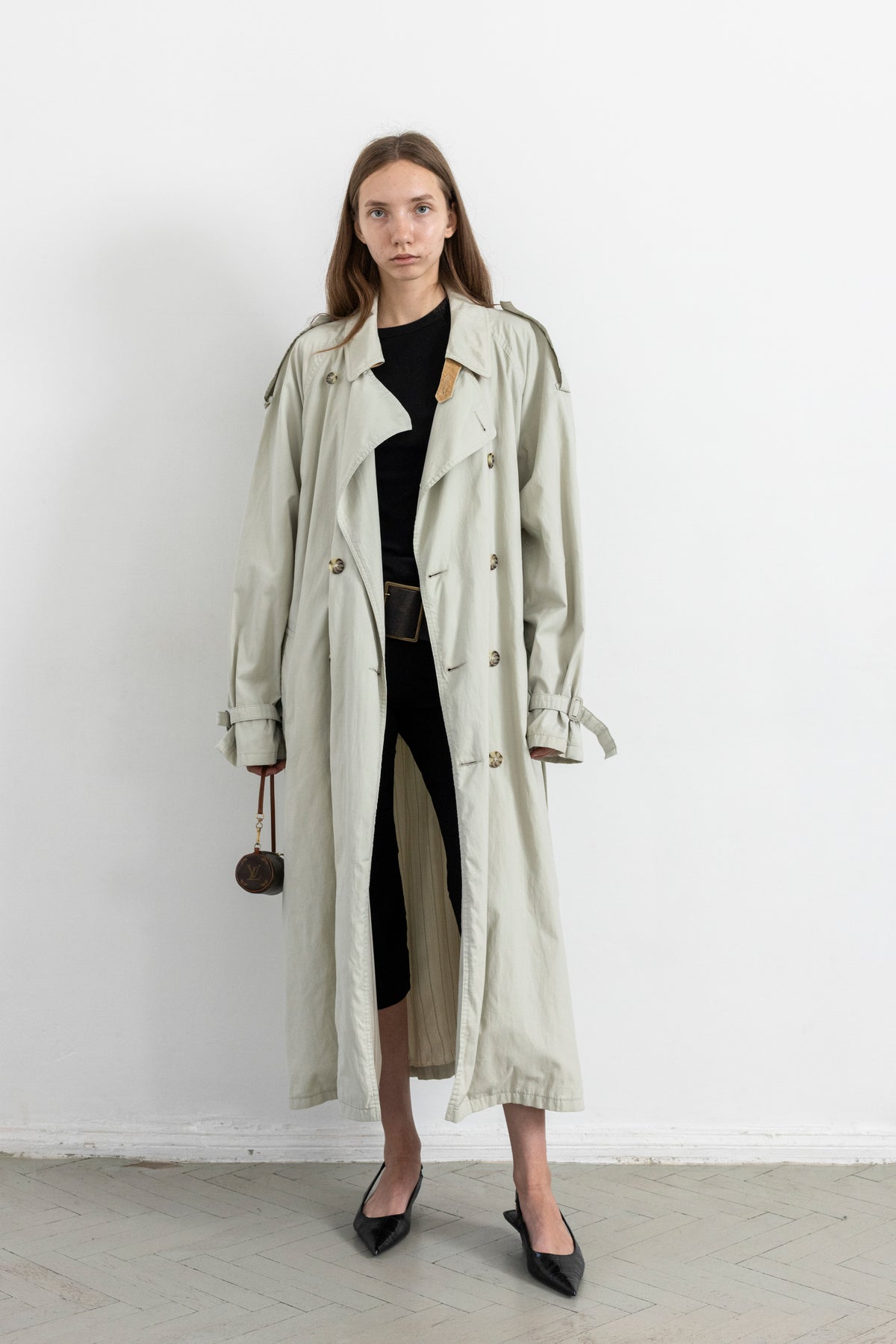 Vintage Light Beige Trench Coat
