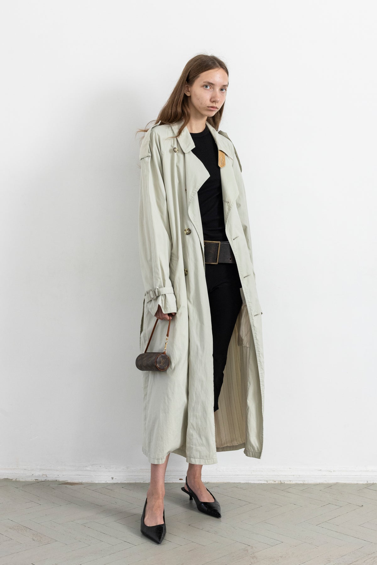 Vintage Light Beige Trench Coat