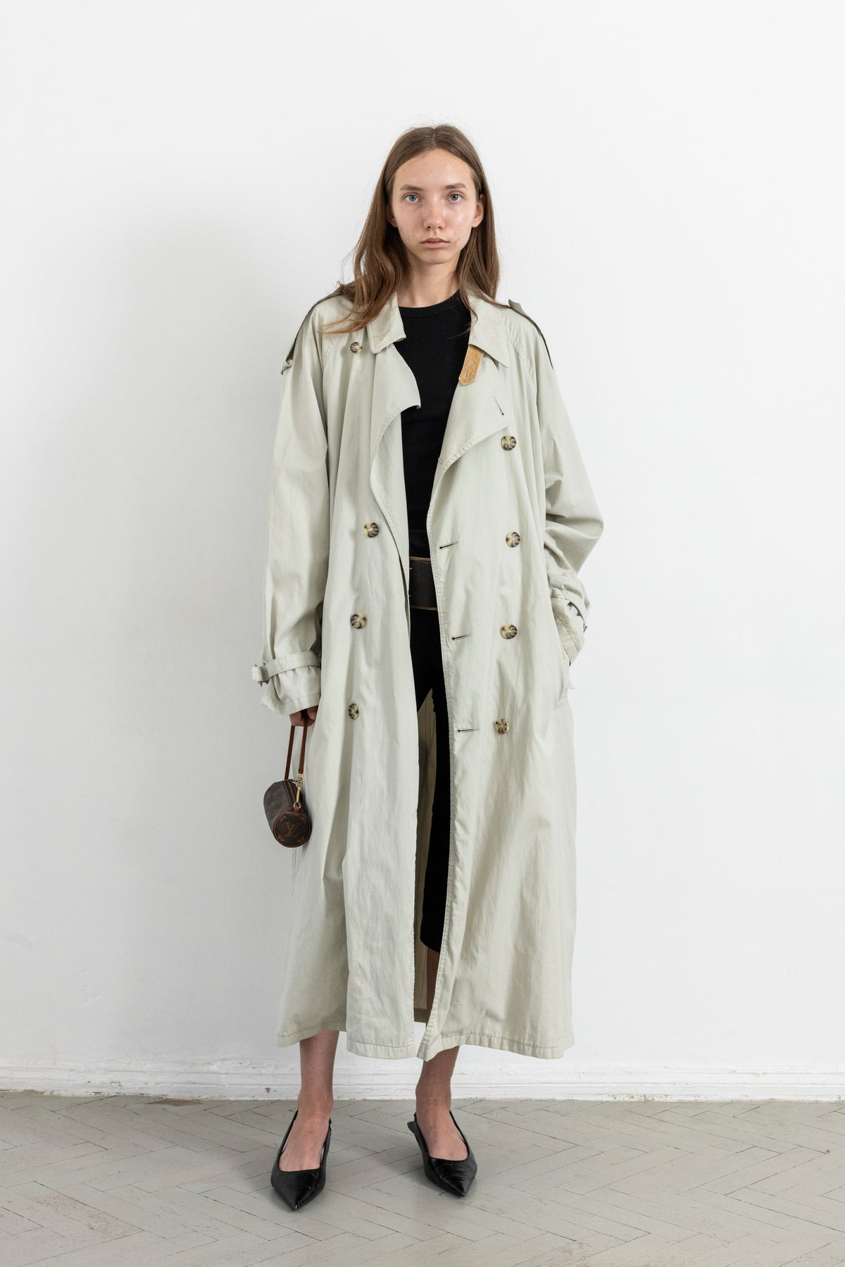 Vintage Light Beige Trench Coat