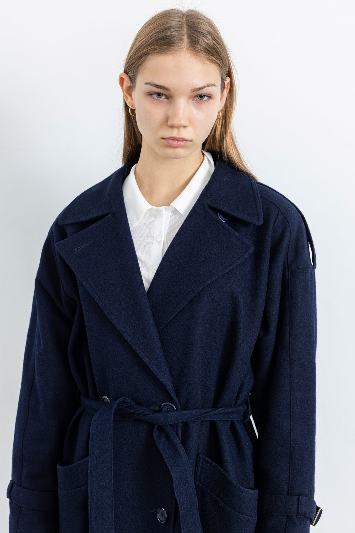 Vintage Navy Wool Coat