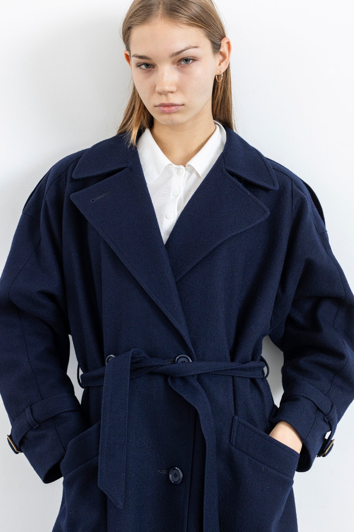 Vintage Navy Wool Coat