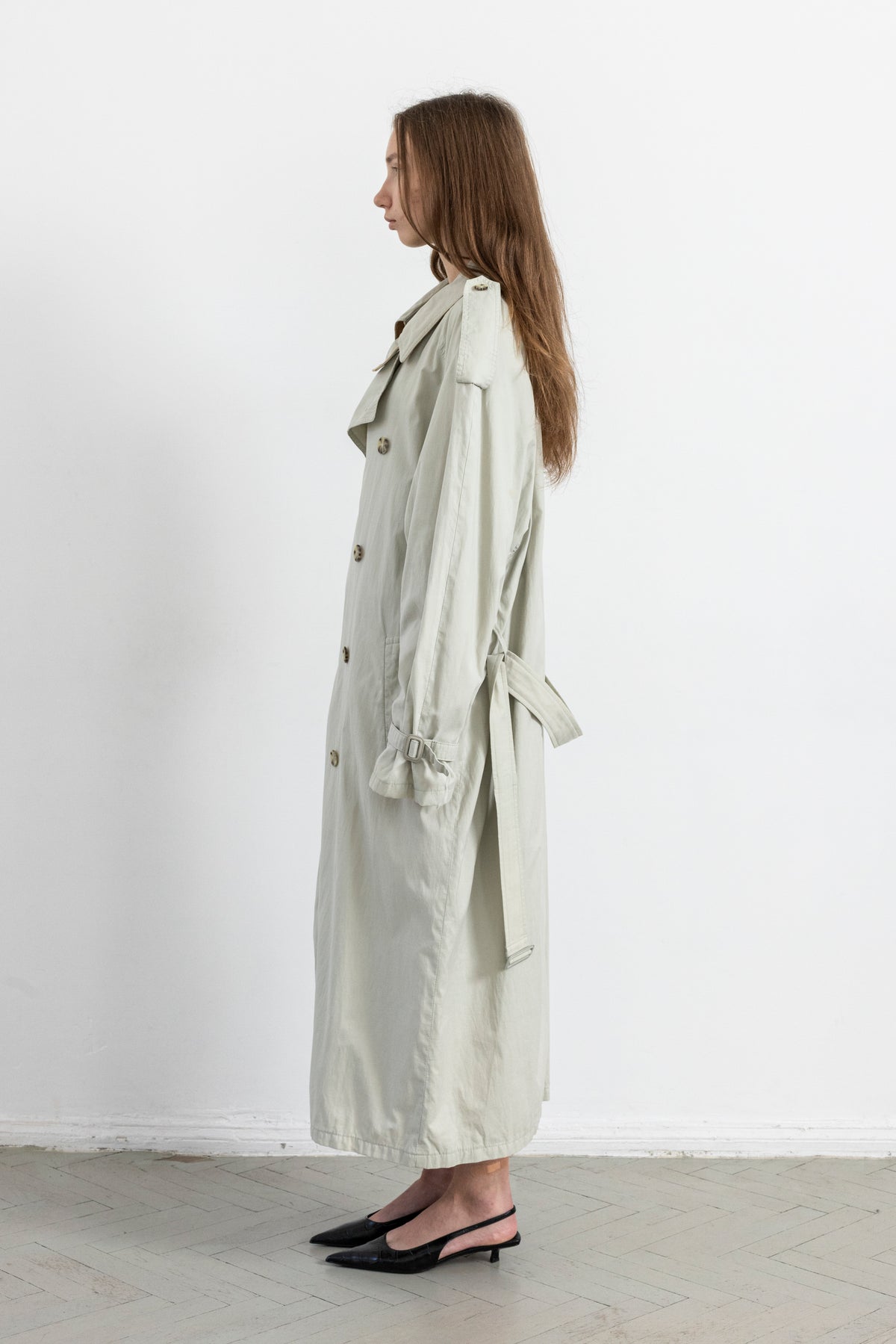 Vintage Light Beige Trench Coat