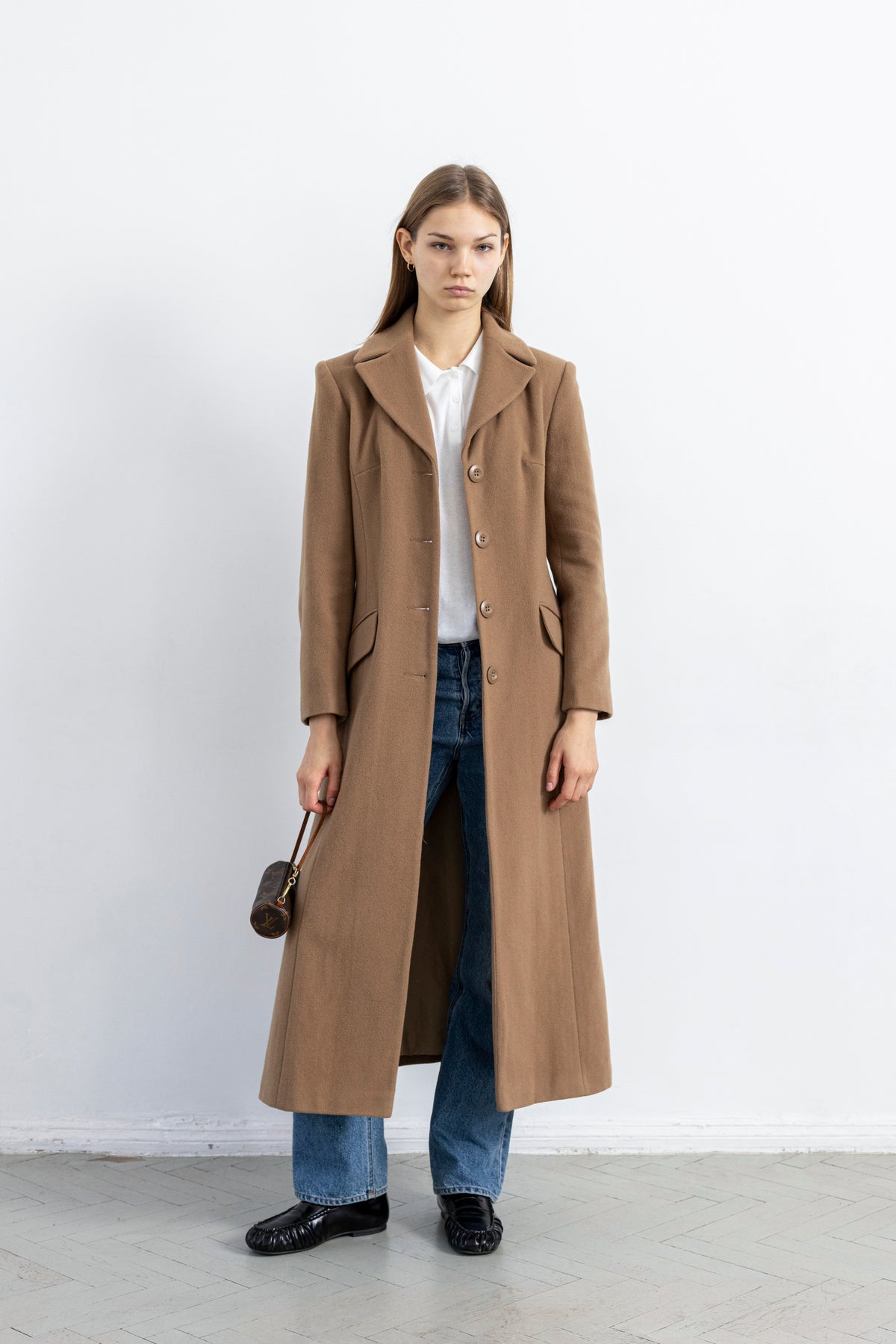 Vintage Camel Beige Wool Coat