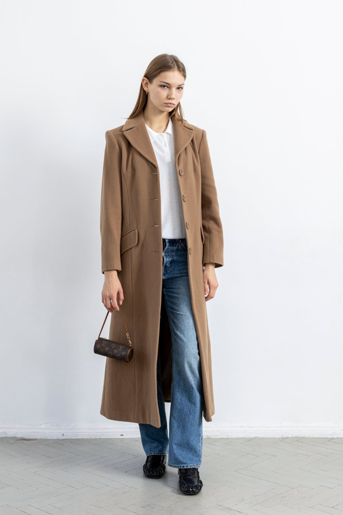 Vintage Camel Beige Wool Coat