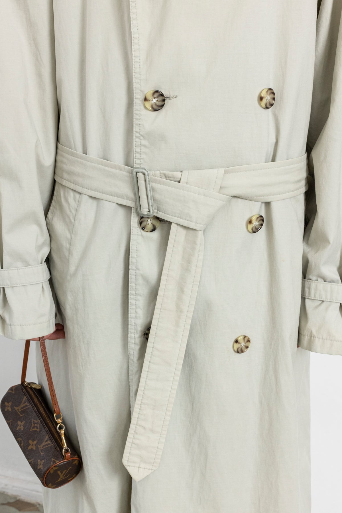 Vintage Light Beige Trench Coat