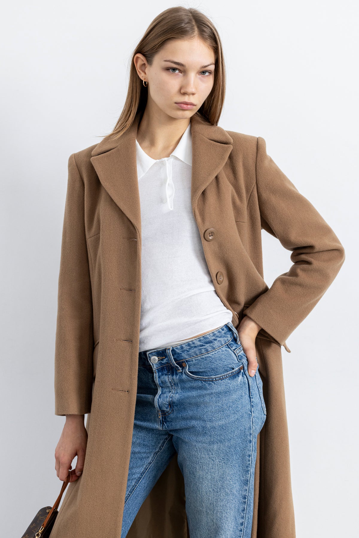 Vintage Camel Beige Wool Coat
