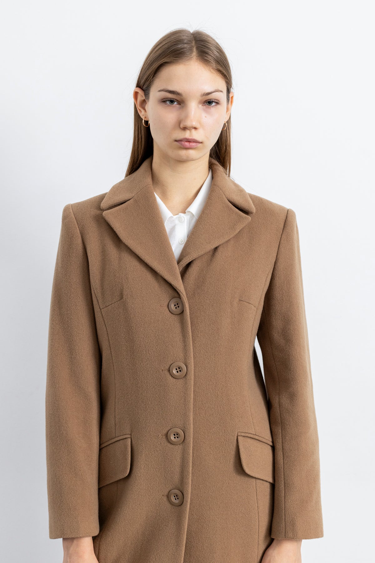 Vintage Camel Beige Wool Coat