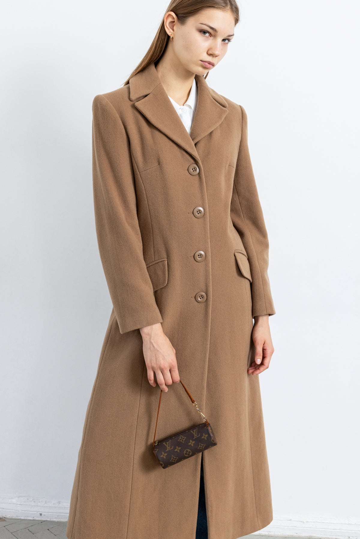 Vintage Camel Beige Wool Coat