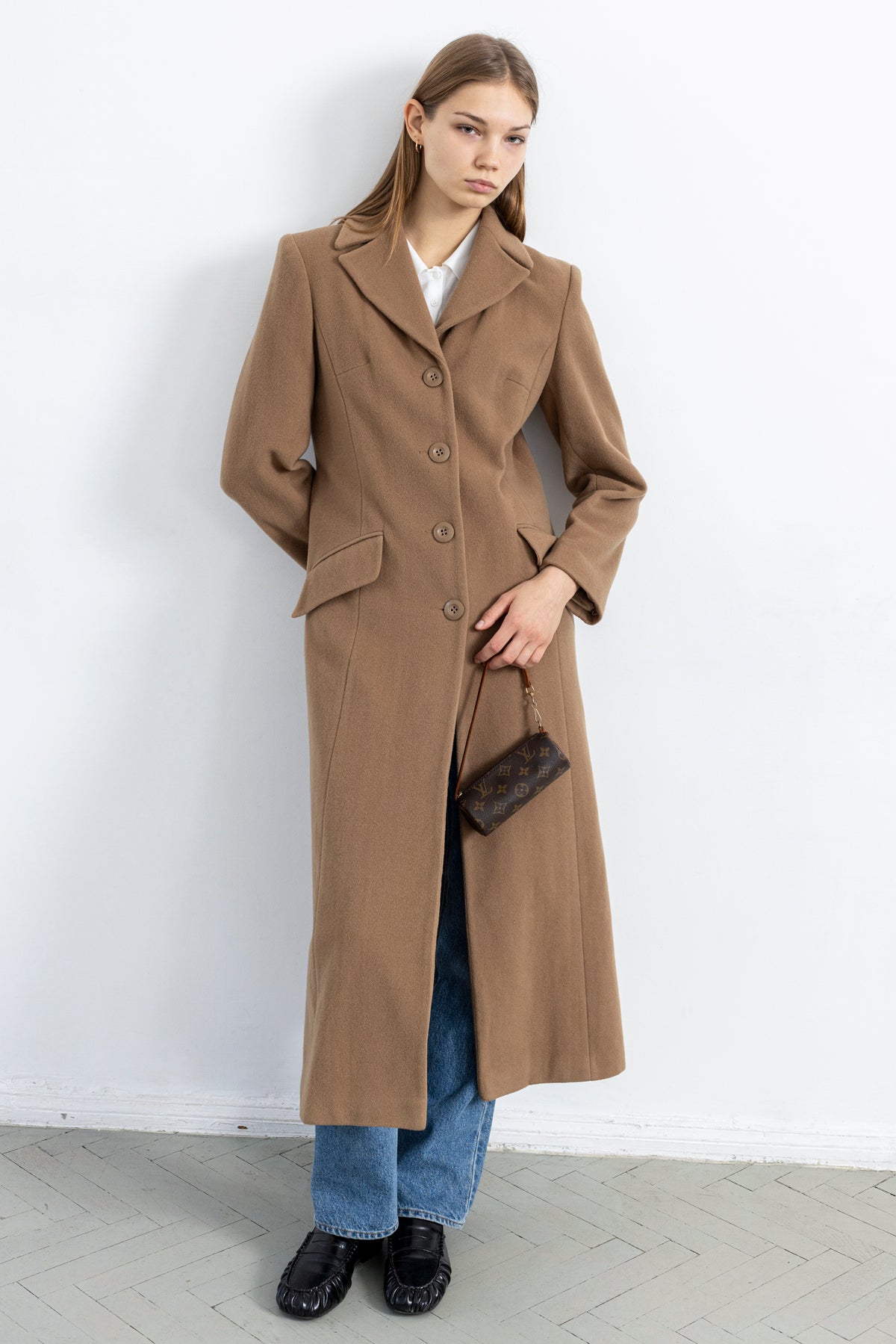 Vintage Camel Beige Wool Coat
