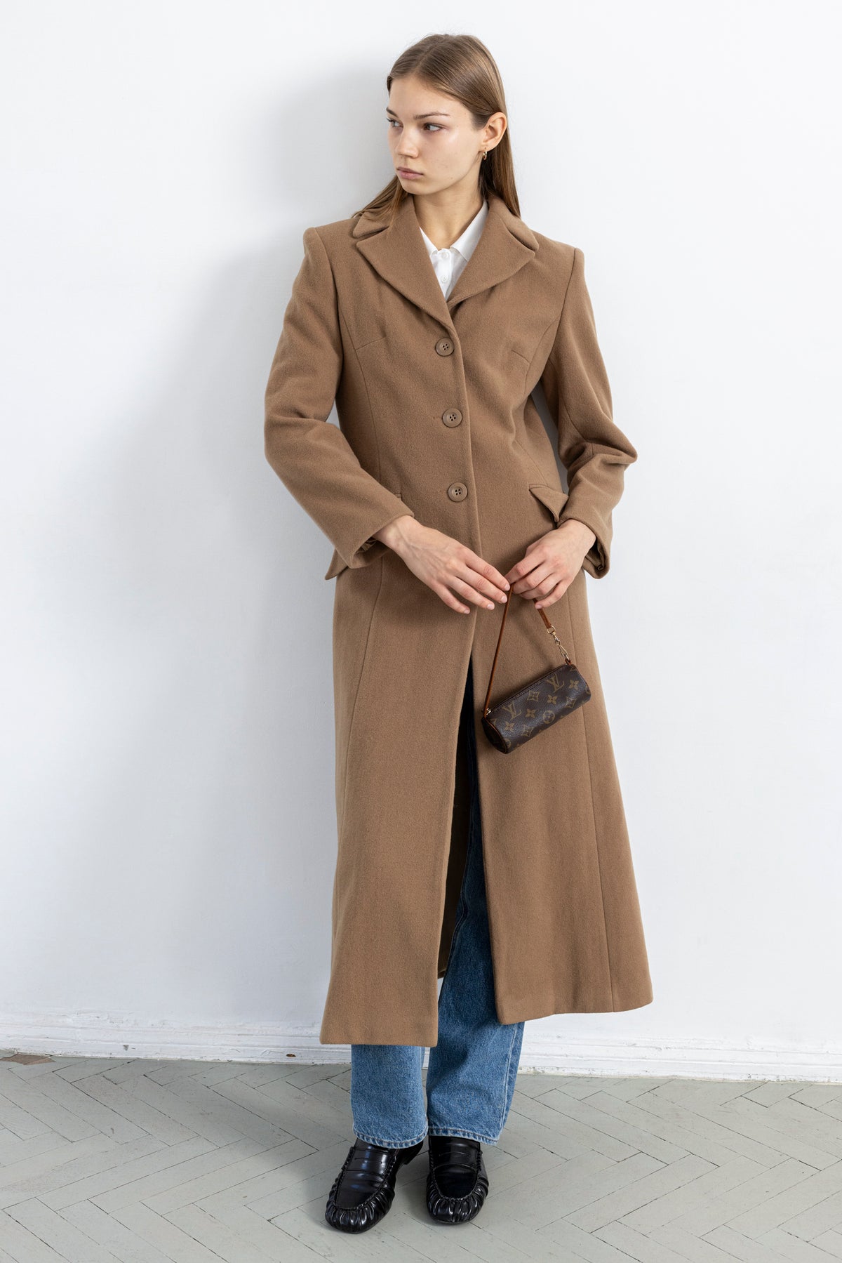 Vintage Camel Beige Wool Coat