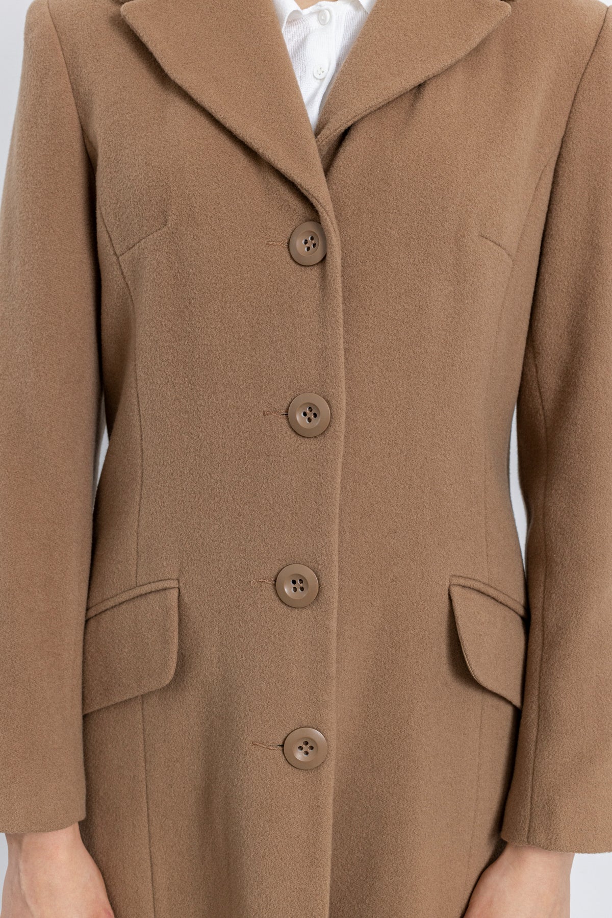 Vintage Camel Beige Wool Coat