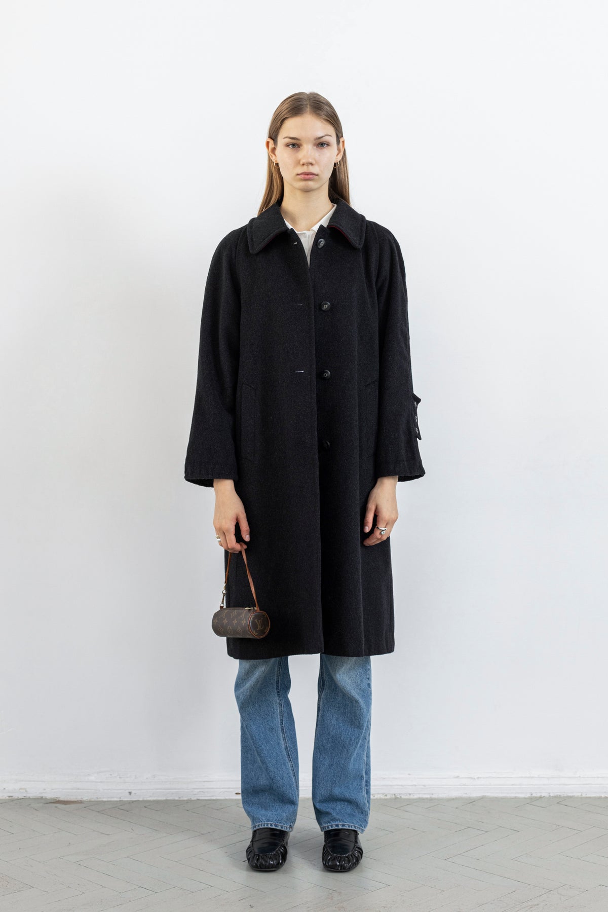 Vintage Dark Grey Wool Coat