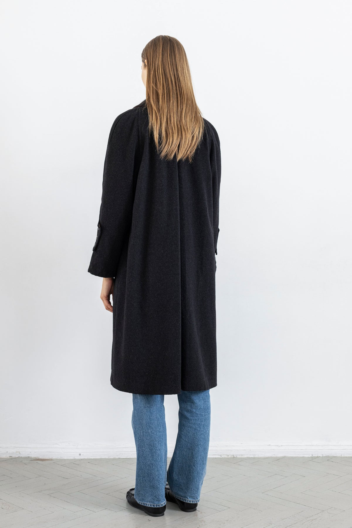 Vintage Dark Grey Wool Coat