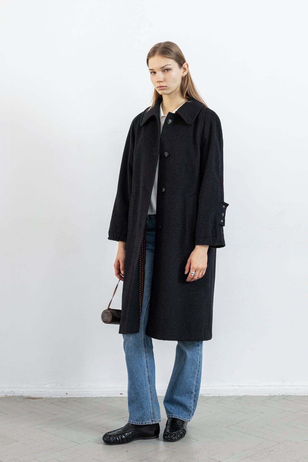 Vintage Dark Grey Wool Coat