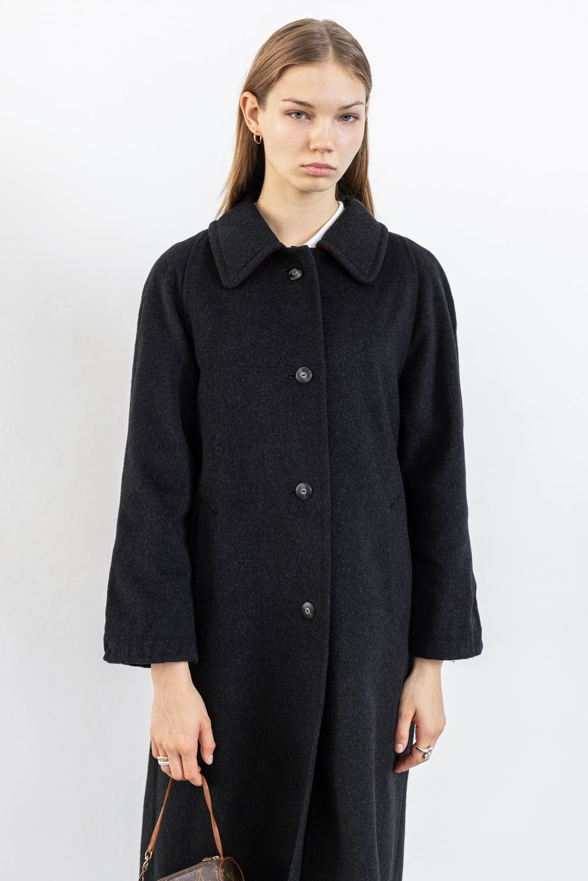 Vintage Dark Grey Wool Coat