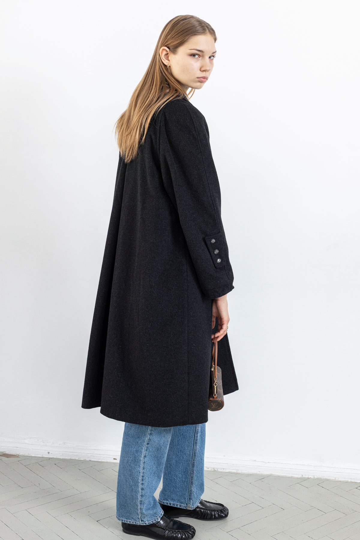 Vintage Dark Grey Wool Coat