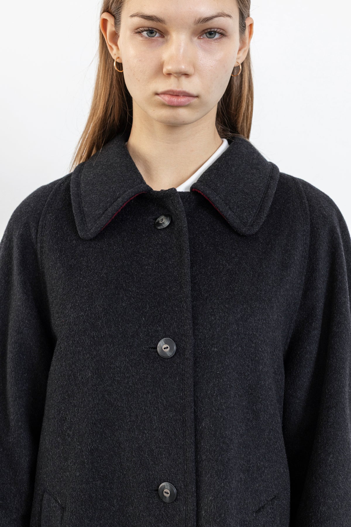 Vintage Dark Grey Wool Coat