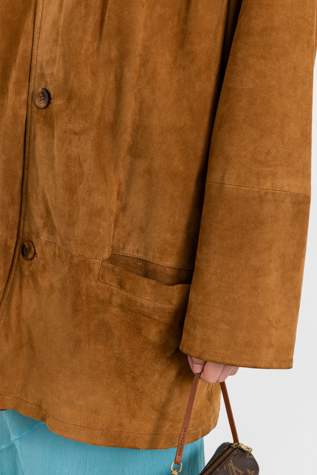 Vintage Mustard Brown Suede Leather Jacket