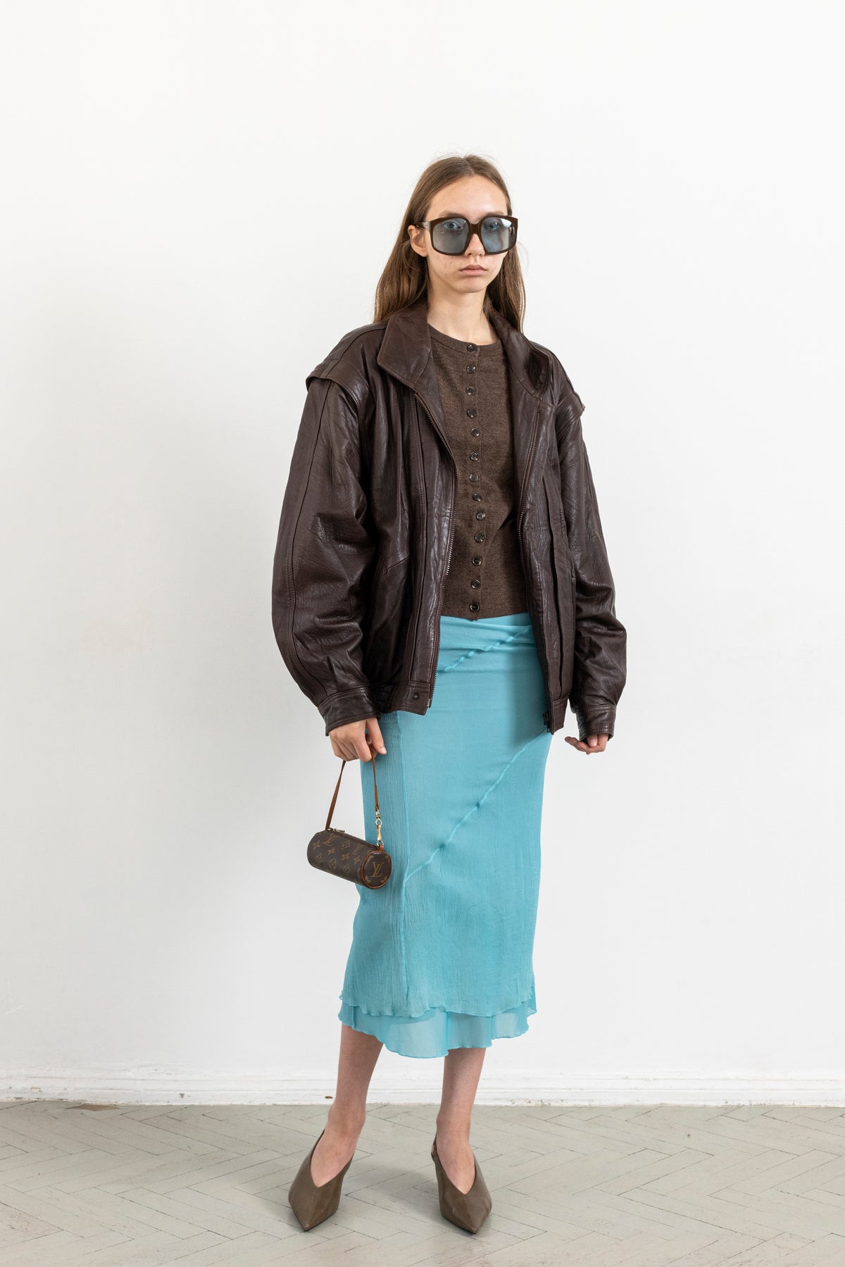 Vintage Dark Chocolate Leather Jacket