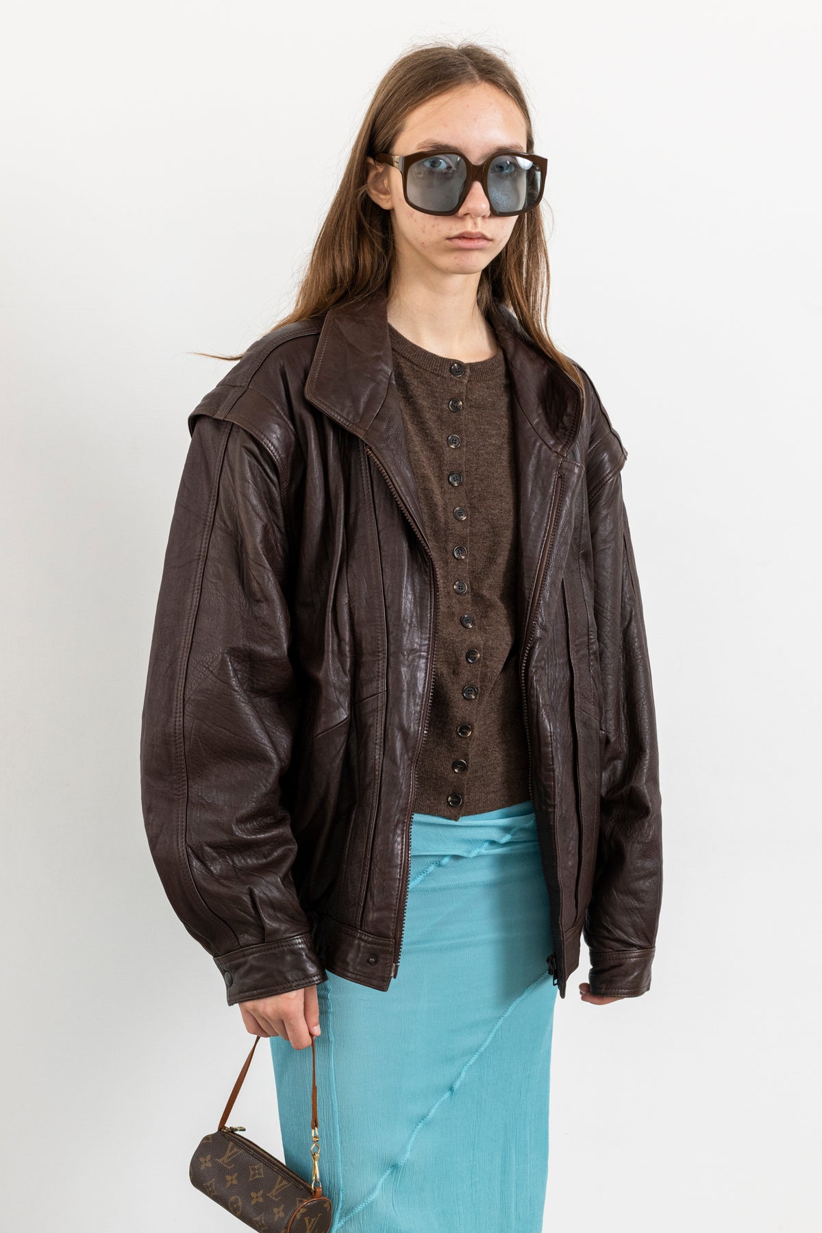 Vintage Dark Chocolate Leather Jacket