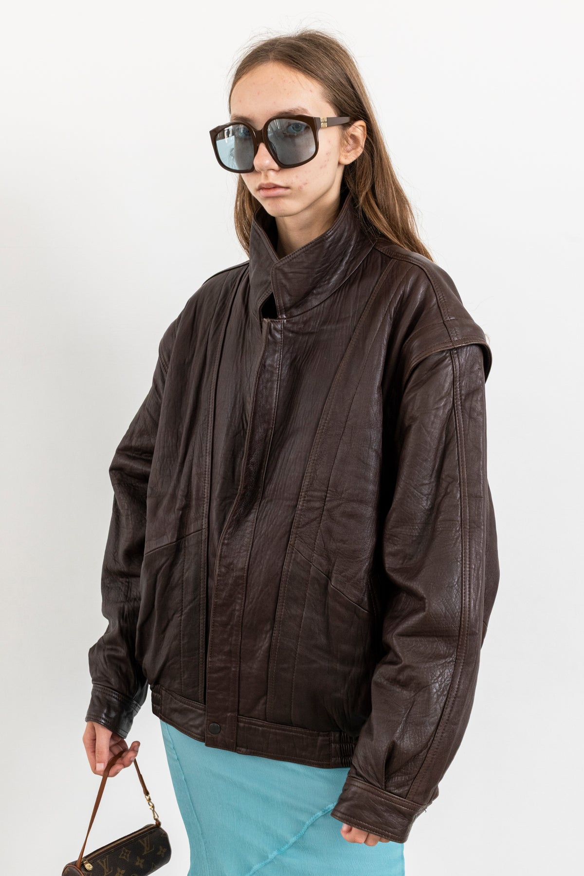 Vintage Dark Chocolate Leather Jacket