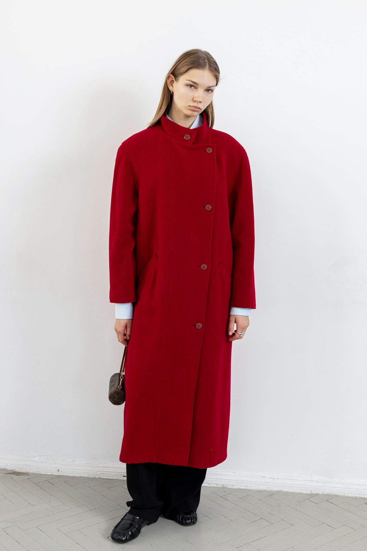 Vintage Red Wool Coat
