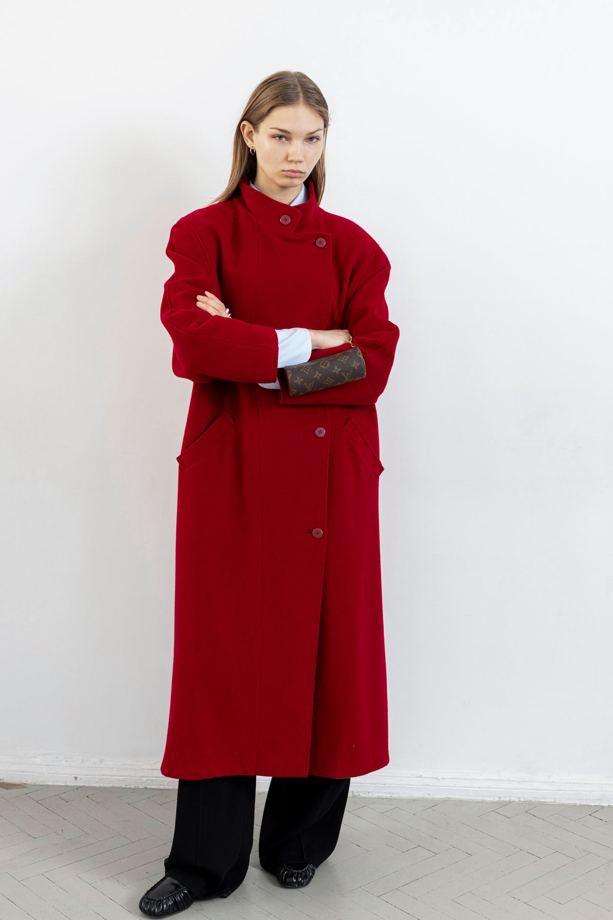 Vintage Red Wool Coat