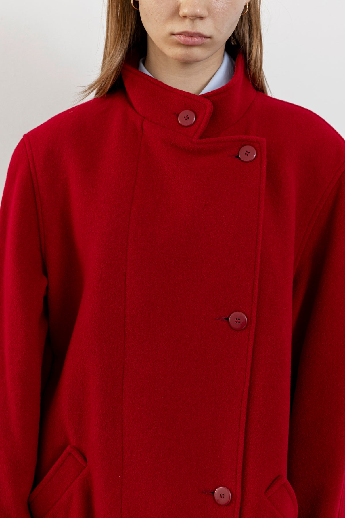 Vintage Red Wool Coat