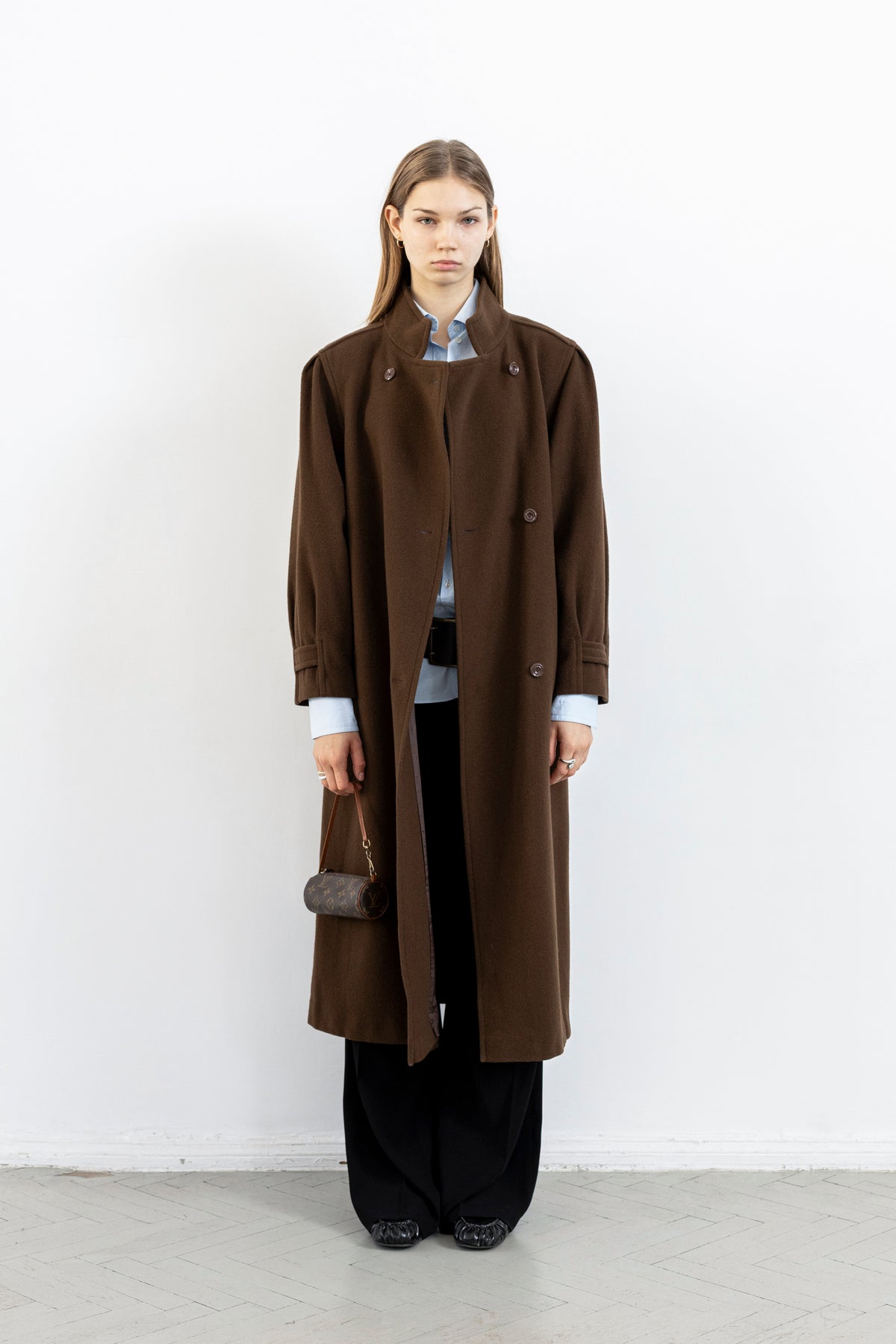 Vintage Brown 100% Wool Coat
