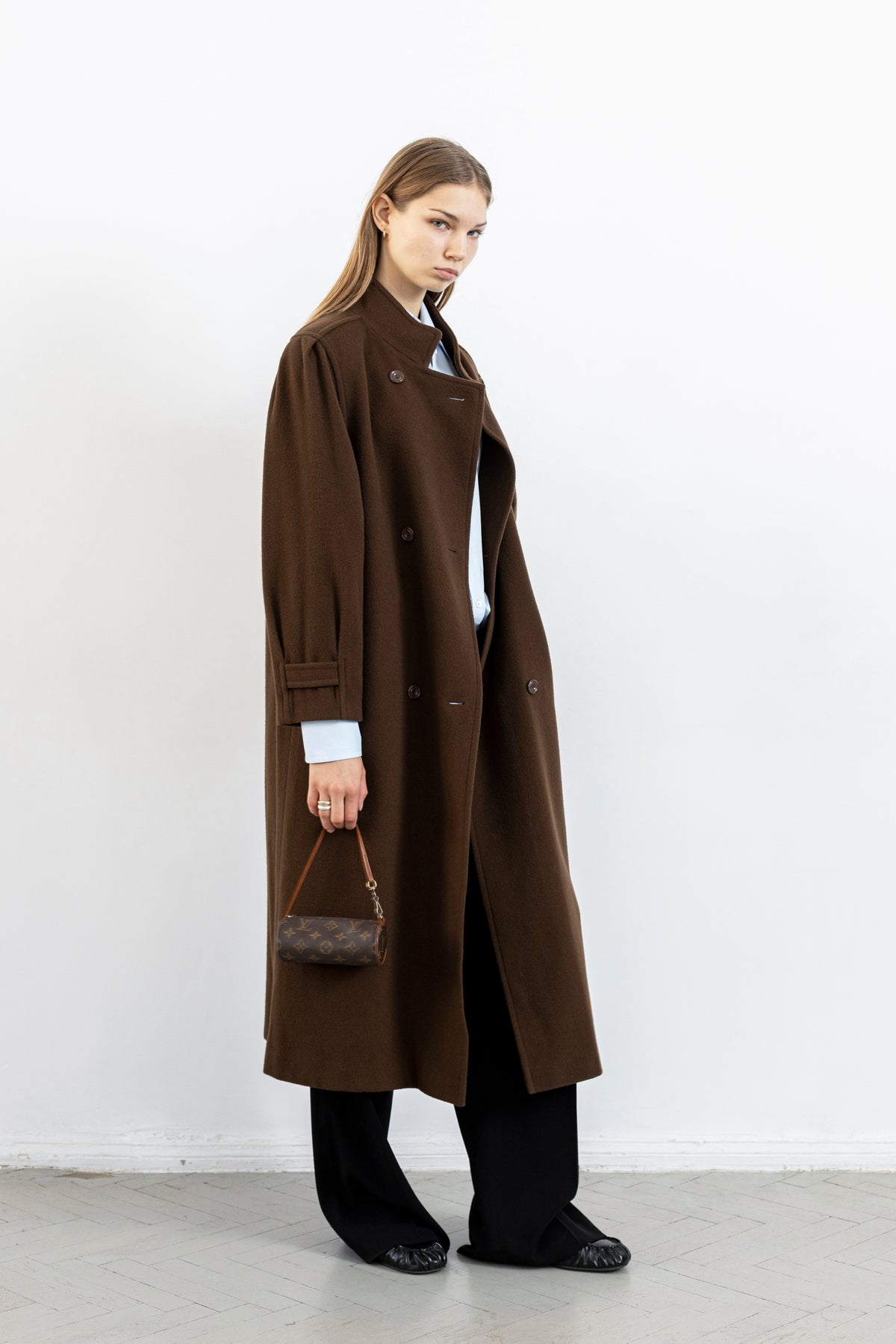 Vintage Brown 100% Wool Coat