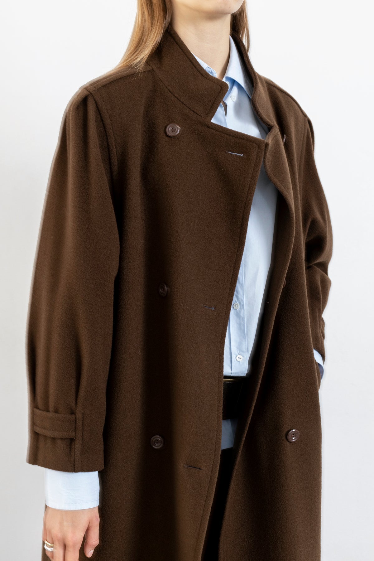 Vintage Brown 100% Wool Coat