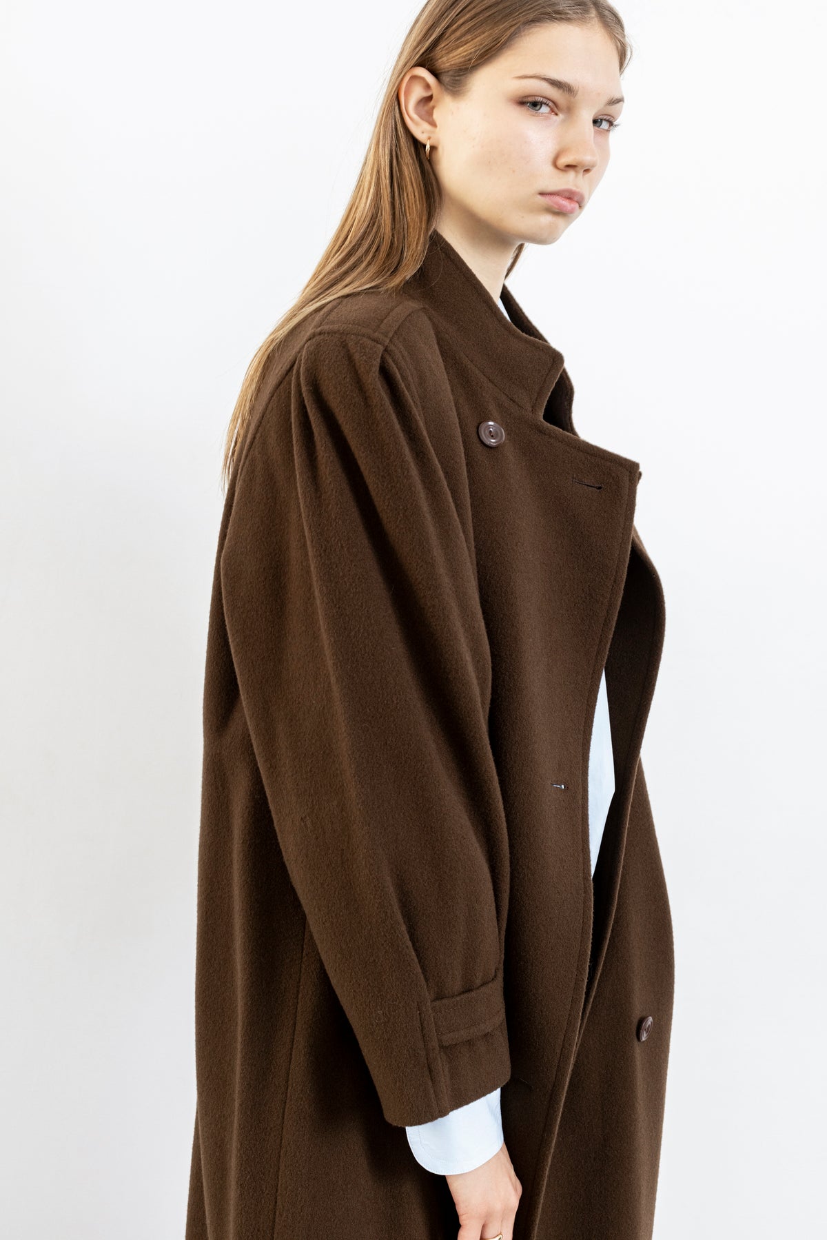 Vintage Brown 100% Wool Coat