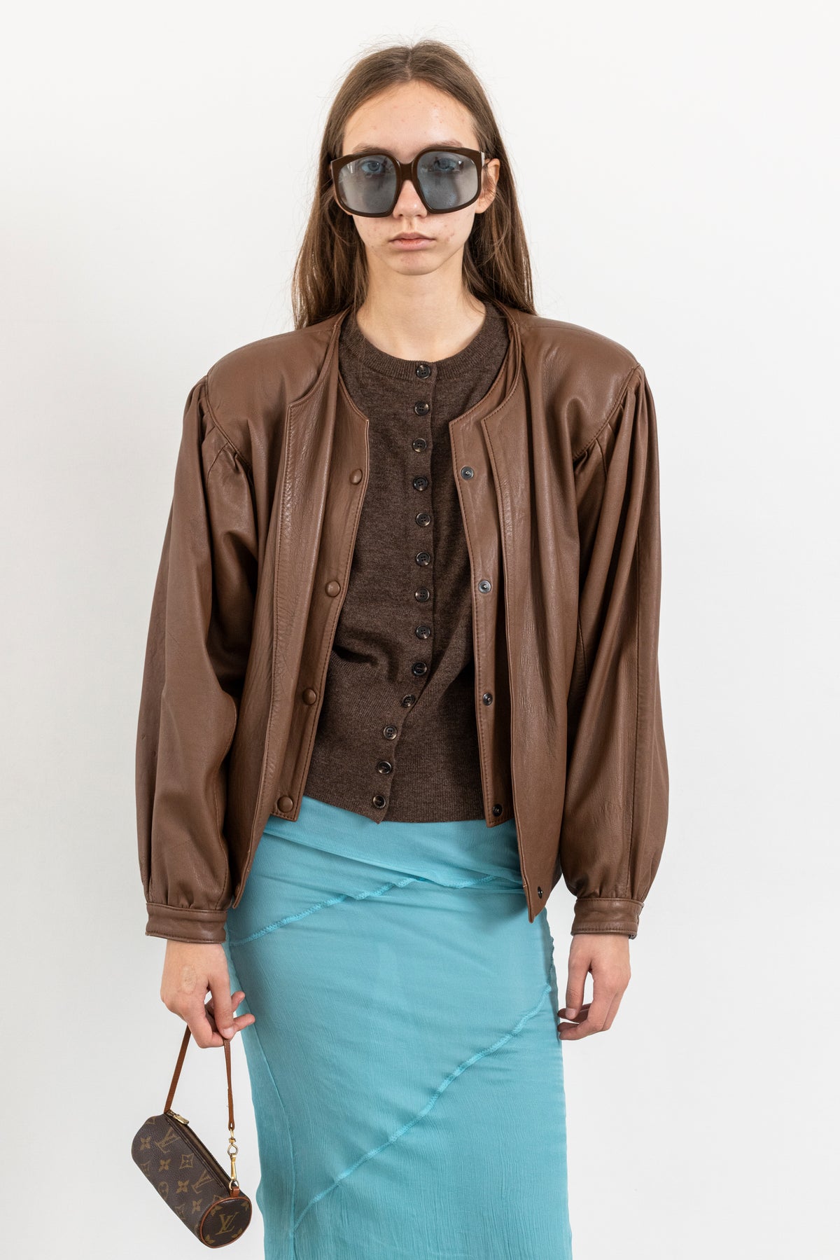 Vintage Brown Leather Jacket
