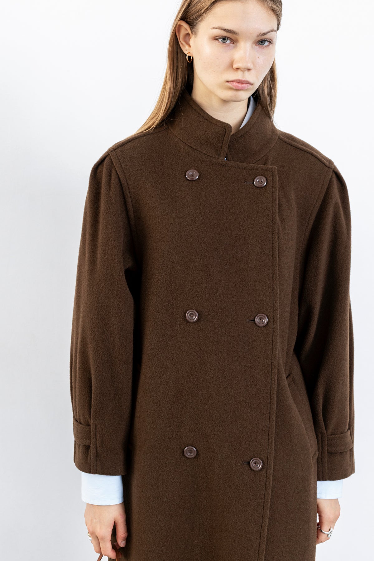 Vintage Brown 100% Wool Coat