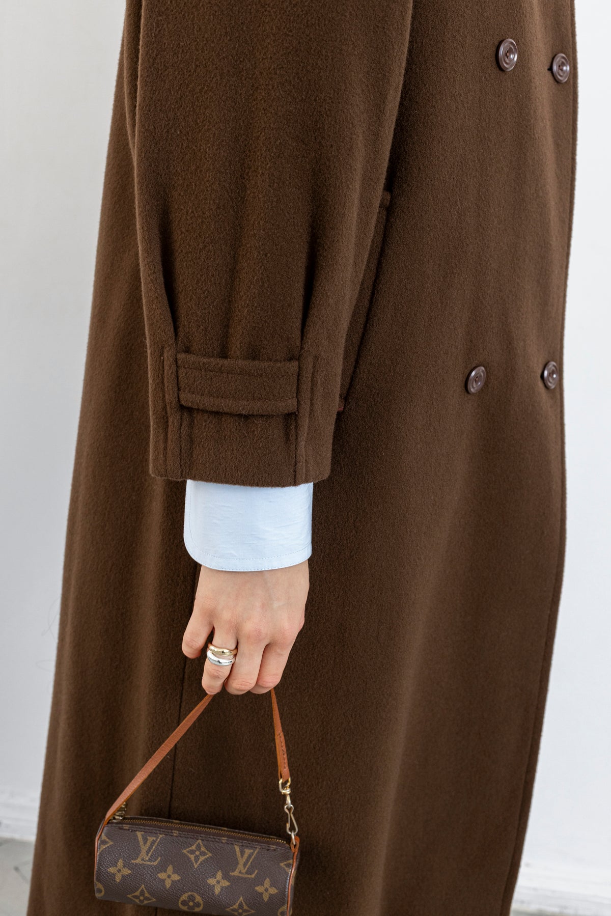 Vintage Brown 100% Wool Coat