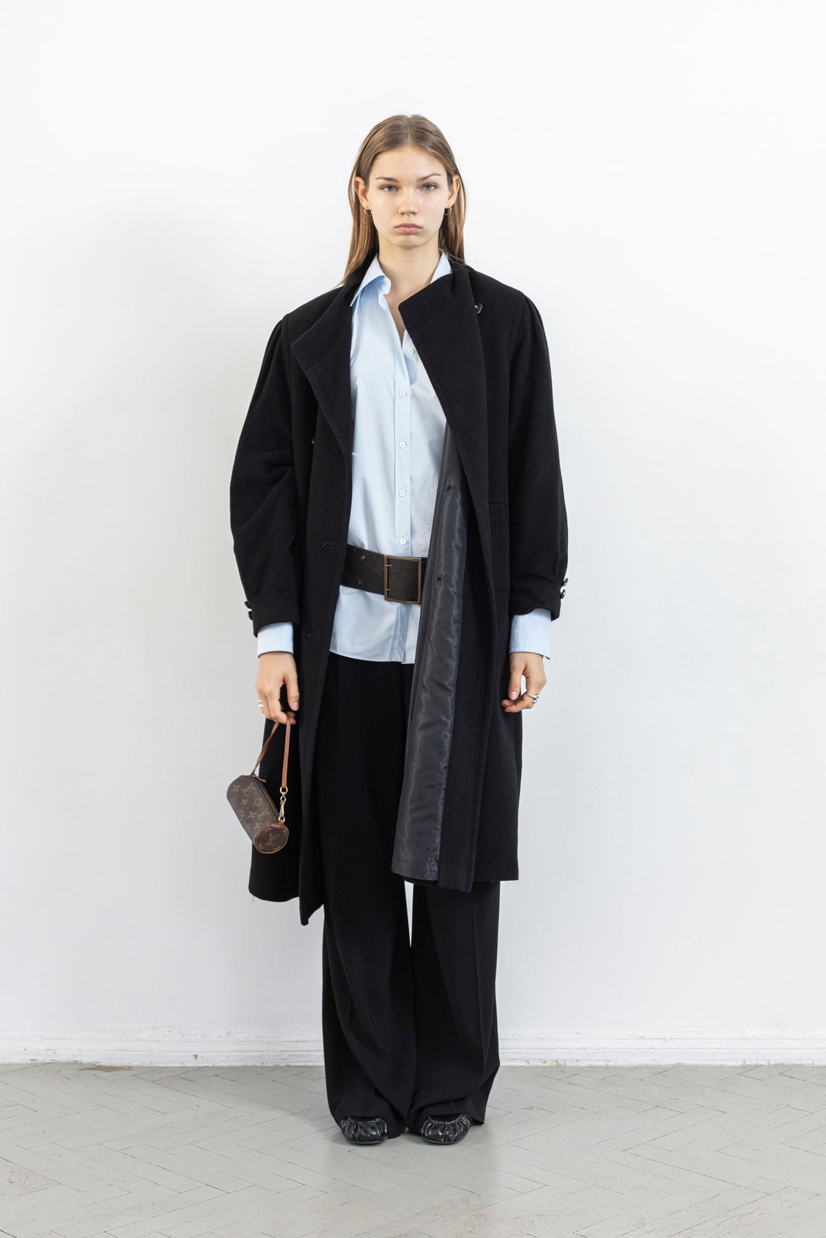 Vintage Black Wool Coat