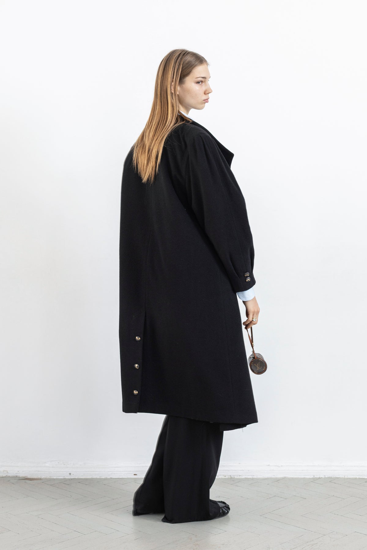 Vintage Black Wool Coat