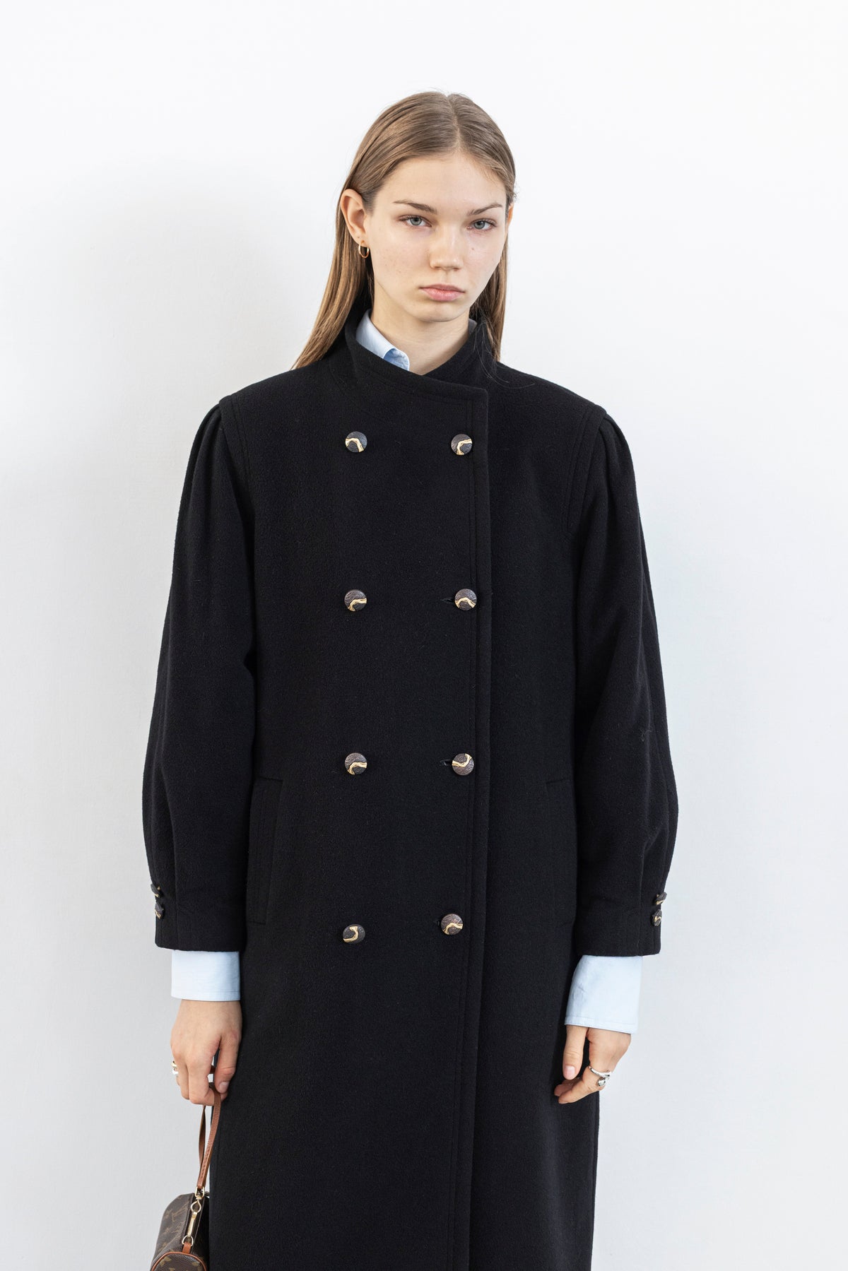 Vintage Black Wool Coat